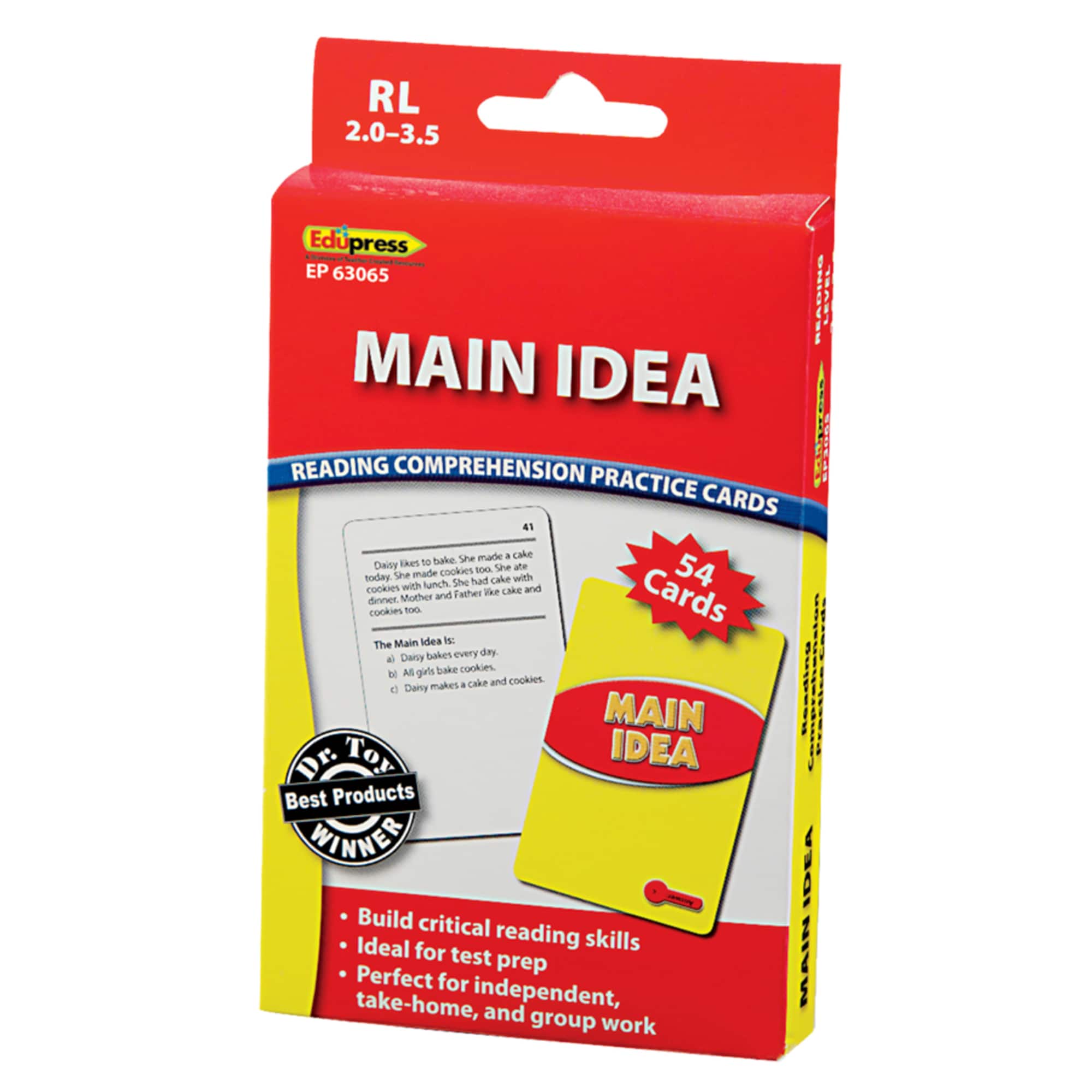Edupress® Main Idea Practice Cards, Levels 2.0-3.5